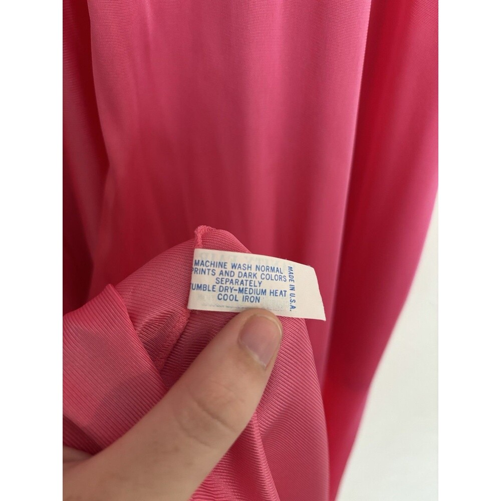 Vintage Vanity Fair Pink Peignoir Set Nightgown and Robe 2 Piece Small Zip Front - Picture 10 of 10